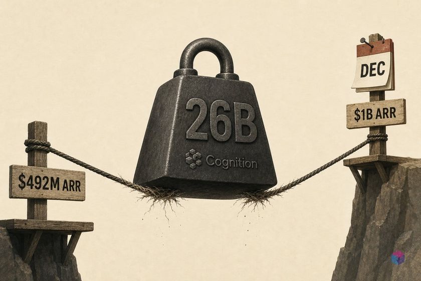 Cognition's $26B needs $1B ARR by December. The math is tight.