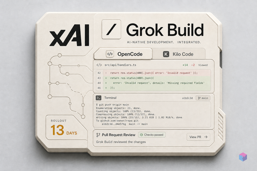 Grok Build, OpenCode·Kilo Code에 상륙: xAI의 13일 롤아웃