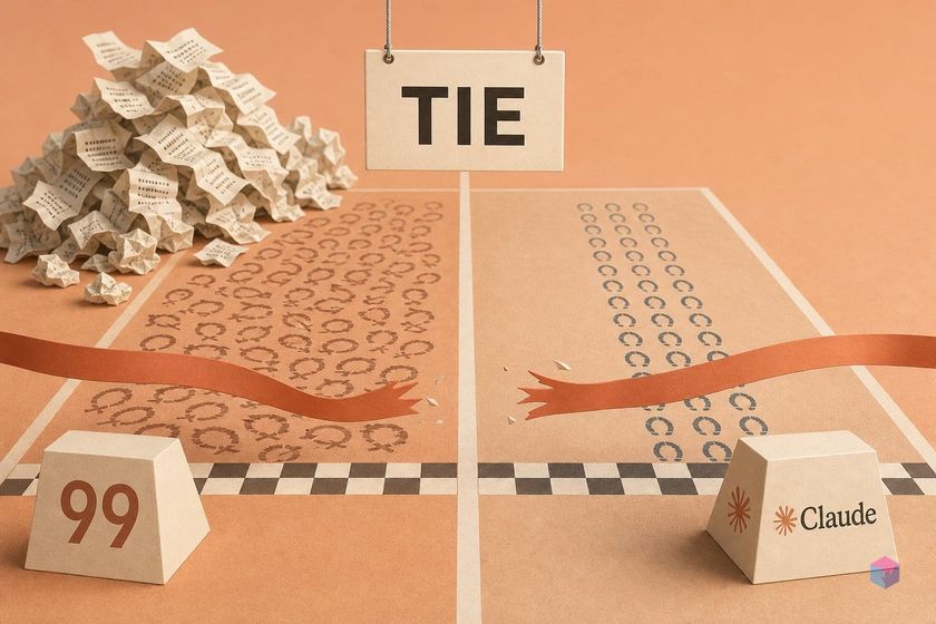 Snowflake's CEO declared a tie. The iteration ledger didn't.