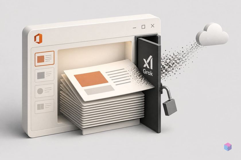 xAI's Office sidebar is in PowerPoint. What goes where?